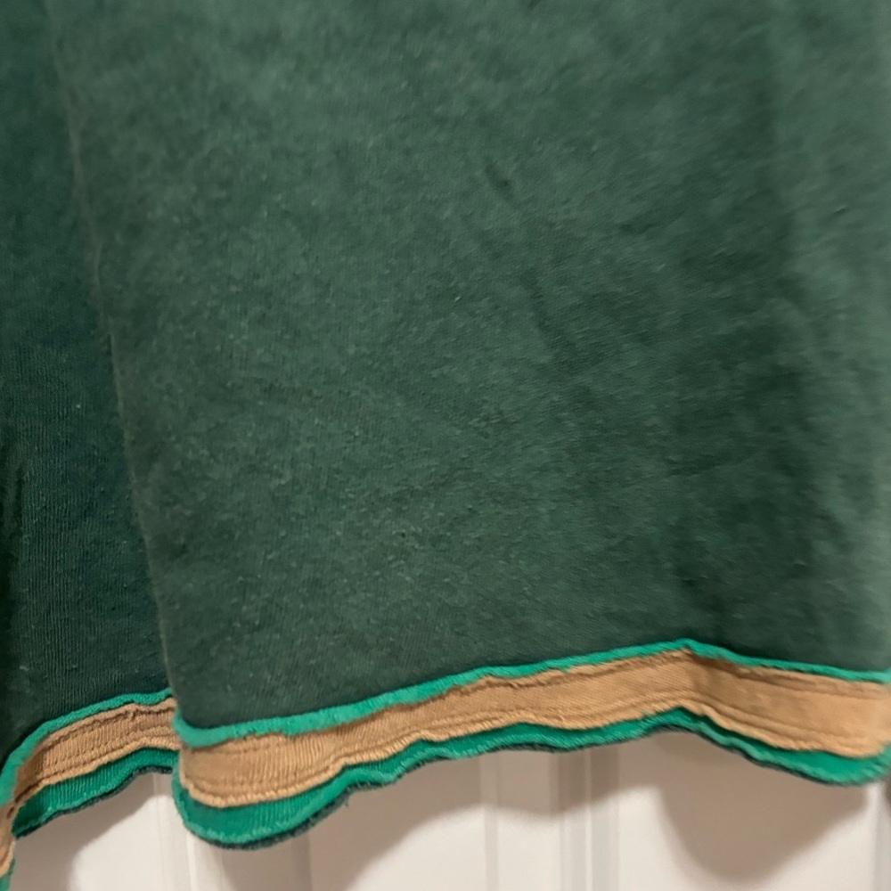 New Free People You're A Star Long-Sleeved Tee Shirt Green Stars Combo Size XS - Picture 6 of 11